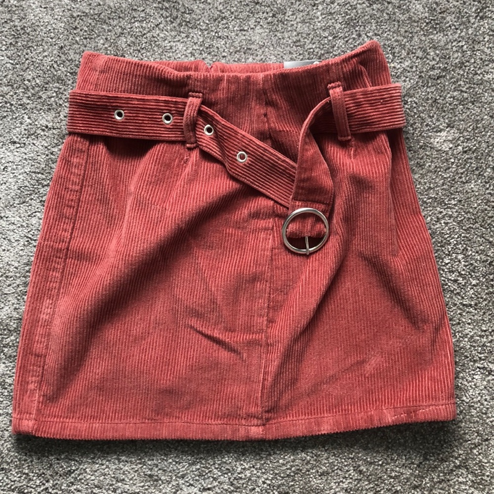 Reddish/pink corduroy skirt *BRAND NEW*